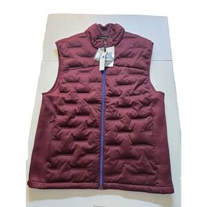 North End Mens Burgundy Puffer Vest Warmth Technology Size M RN108030